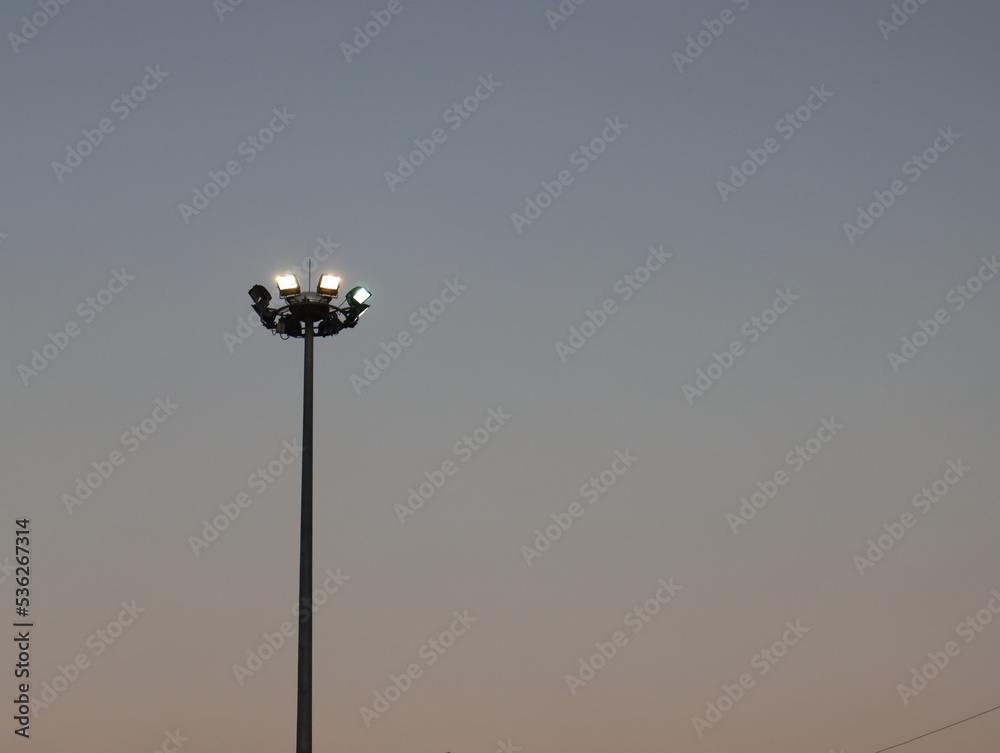 Electric pole with the colorful sky in the evening. Electric pole with the colorful sky in the evening.