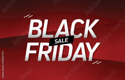 Wallpaper Mural Black Friday Sale banner. Modern minimal design with red lines background. Template ad for promotion and advertising in web. Vector illustration. Torontodigital.ca