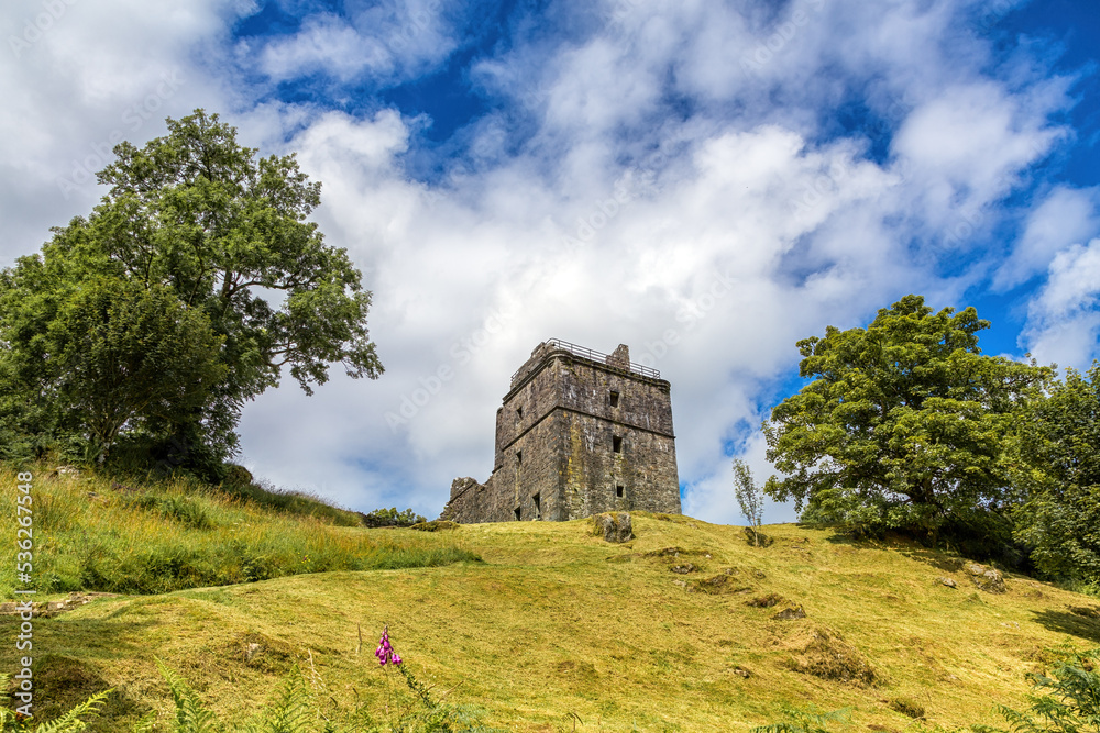 Carnasserie Castle in Kilmartin, Argyll, Scotland. Renaissance residence built in 1560. Image taken from a public position