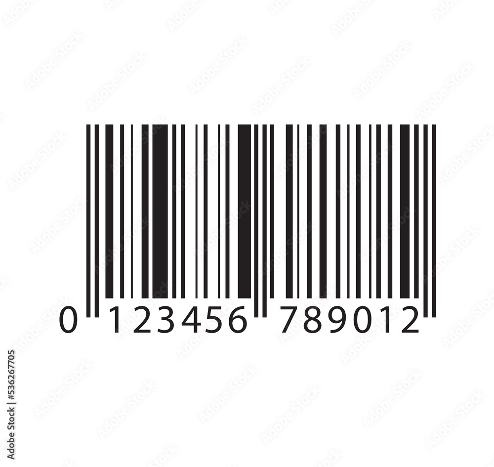 Barcode icon vector. Bar code on white background.
