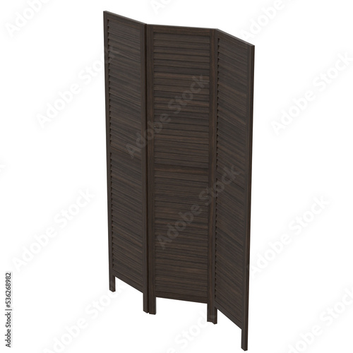 Fototapeta Naklejka Na Ścianę i Meble -  3d rendering illustration of a wooden room panel divider