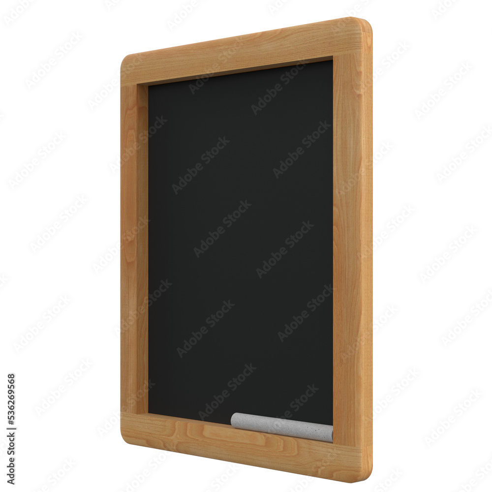 3d rendering illustration of a wooden chalkboard frame 3d rendering illustration of a wooden chalkboard frame