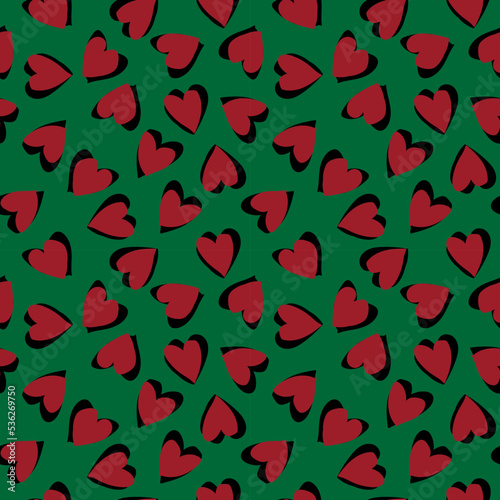 Heart shape seamless pattern design