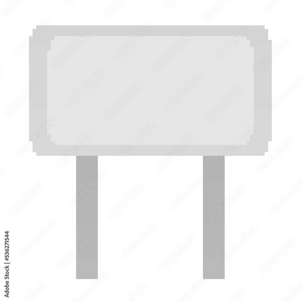 Fototapeta premium Pixel art signboard illustration frame