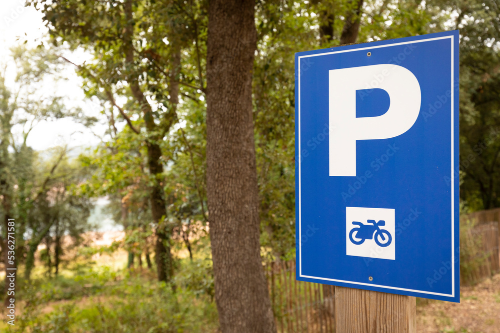 Señal de parking aparcamiento para motos Señal de parking aparcamiento para motos