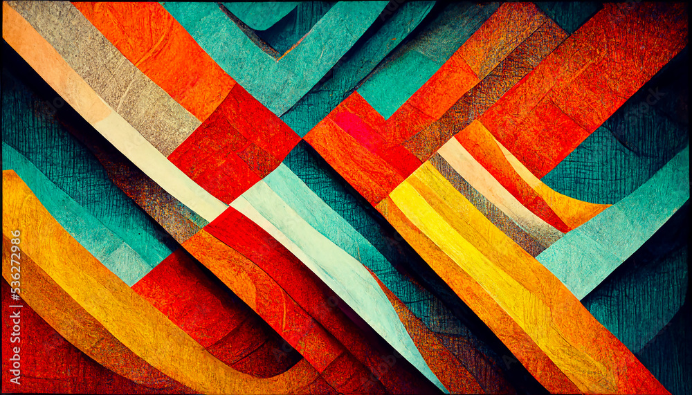 saturated patterns, abstract vivid designs, intersect, digital ...