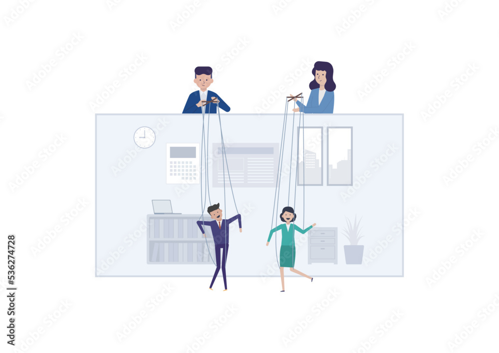 Obraz premium 裏で糸を引く陰の権力者達！のイラスト素材｜mayucolor03