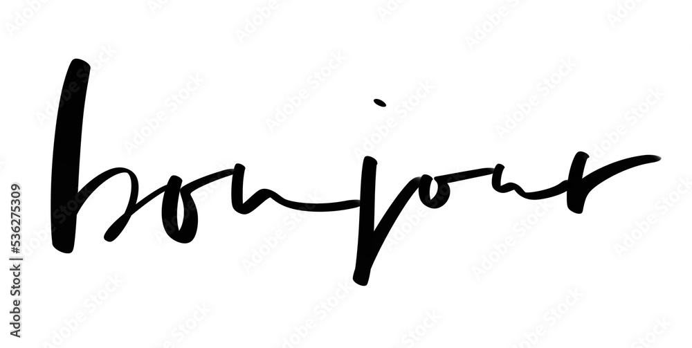 bonjour calligraphie bonjour calligraphie