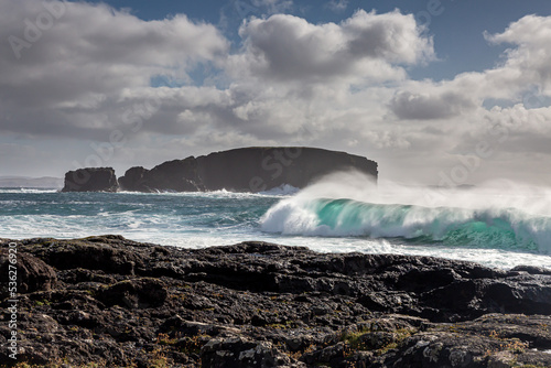 Blue waves Dore Holm Shetland