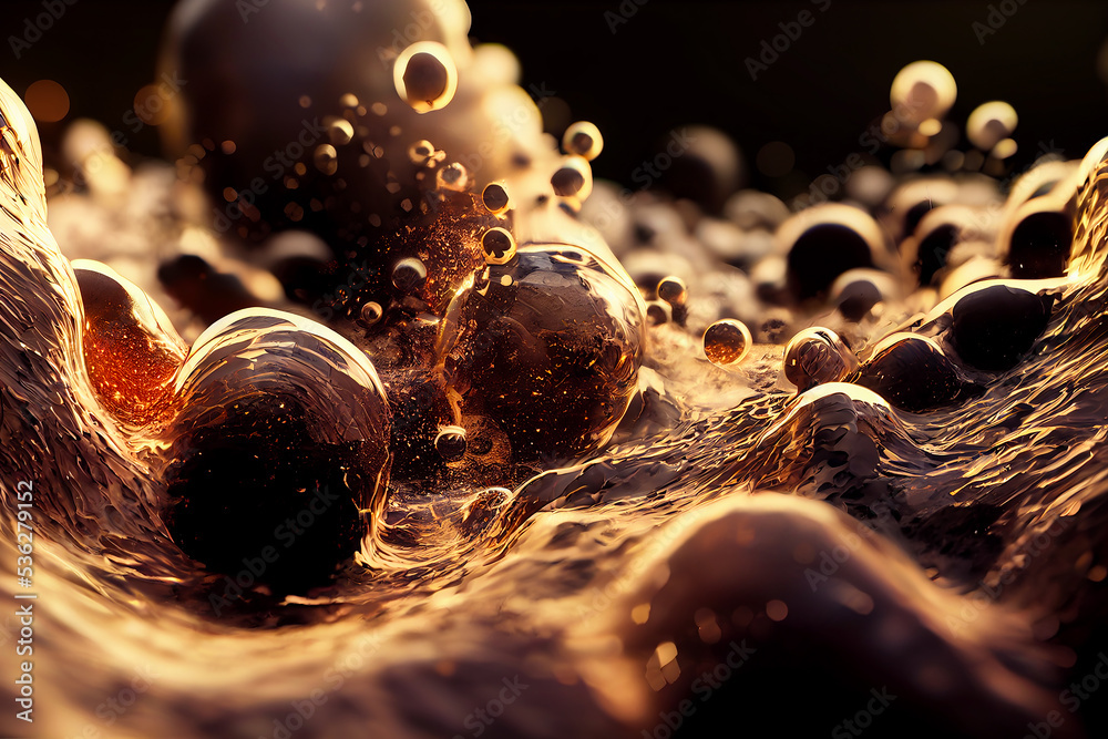 quantum foam, bubbles in spacetime, digital illustration, generative ai