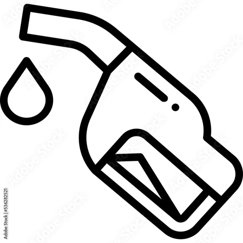 fuel nozzle line icon