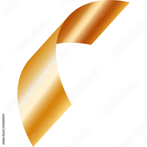 Realistic gold confetti