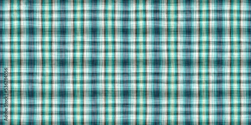  Teal rustic coastal beach house border check fabric tile. Seamless sailor flannel edging trim textile. Gingham blur rustic banner ribbon endless tape.