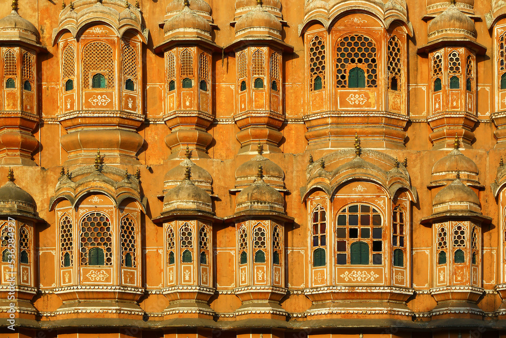 Detail from Hawa Mahal in Jaipur, India