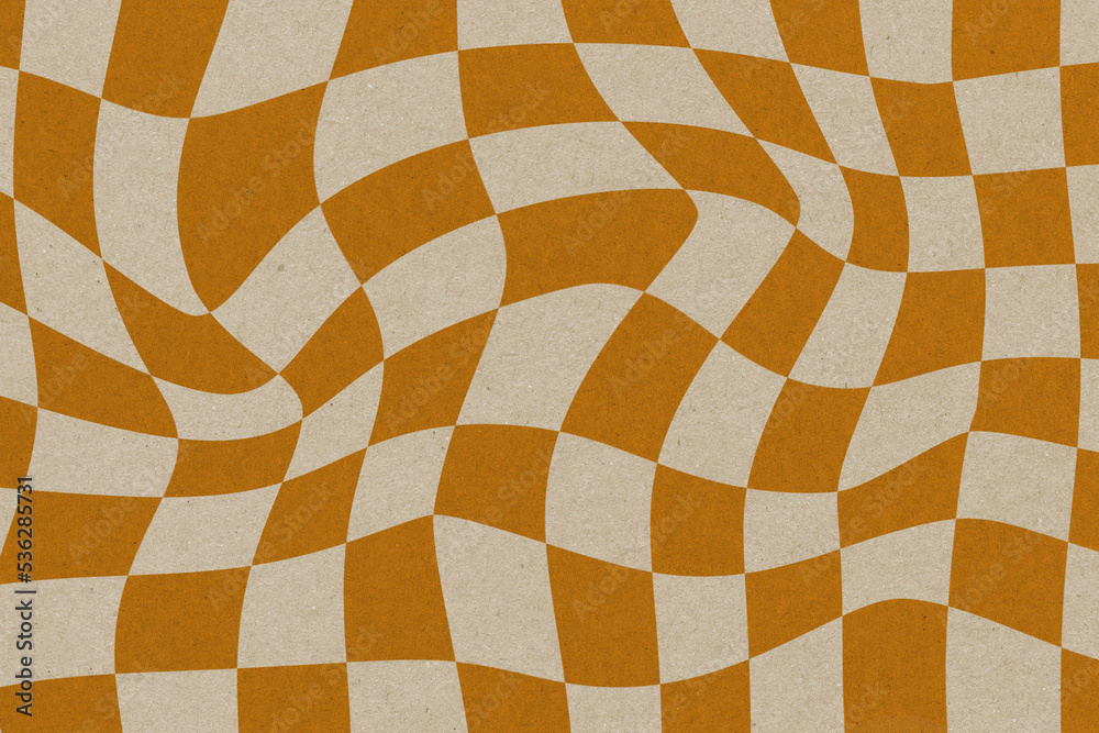 Wavy retro chess board groovy hippie background. Wavy retro chess board groovy hippie background.