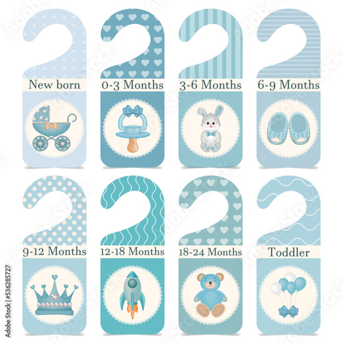 Dividers for children's clothing, for boys