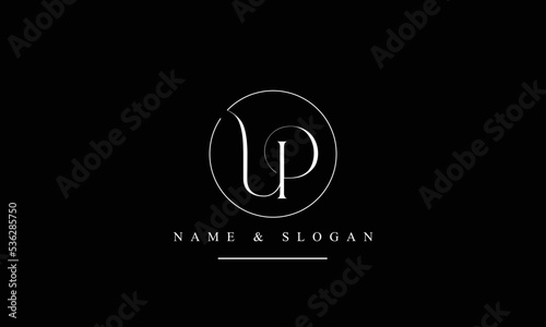 UP, PU, U, P abstract letters logo monogram