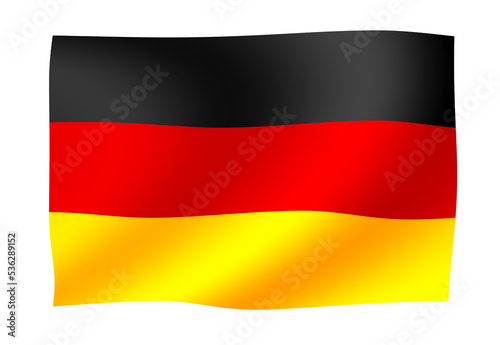 Waving national flag illustration   Germany  png 