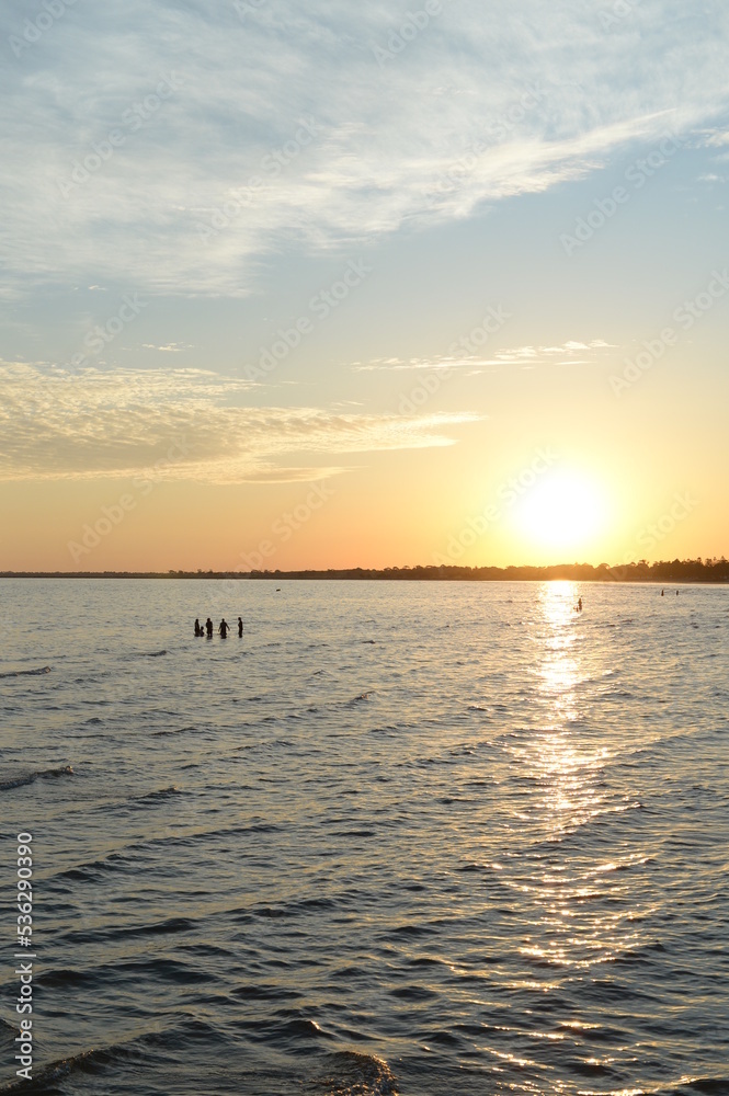 A lot of people enjoy sunset time A lot of people enjoy sunset time