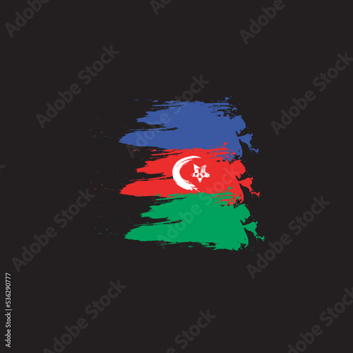 grunge background black Azerbaijan flag,Drwaing photo