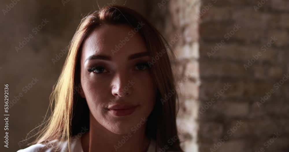 Young business woman working inside modern office Young business woman working inside modern office