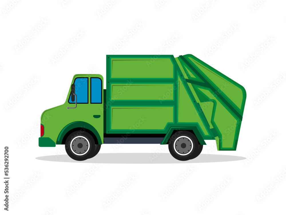 Art illustration symbol icon realistic transportation design logo vehicle of garbage truck