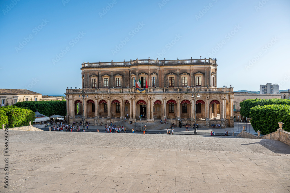 The beautiful Ducezio Palace in Noto