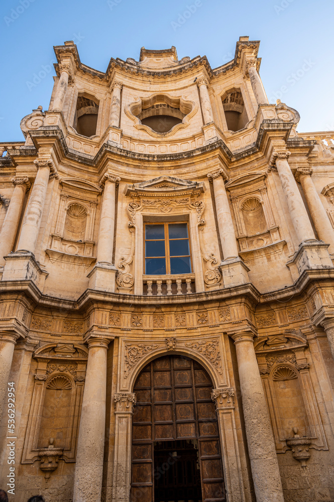 Beautiful church n the historic center of Noto