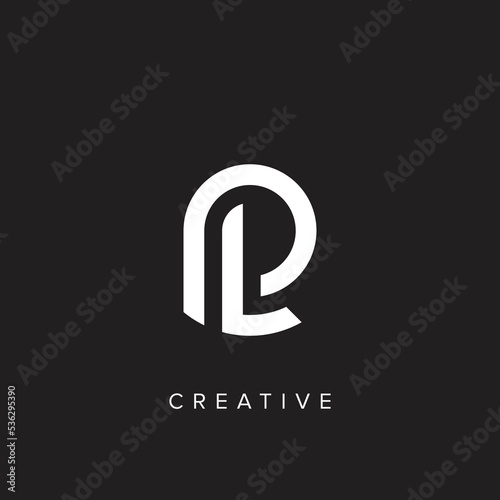 Initial based creative and minimal PL Logo. LP letter monogram icon symbol.