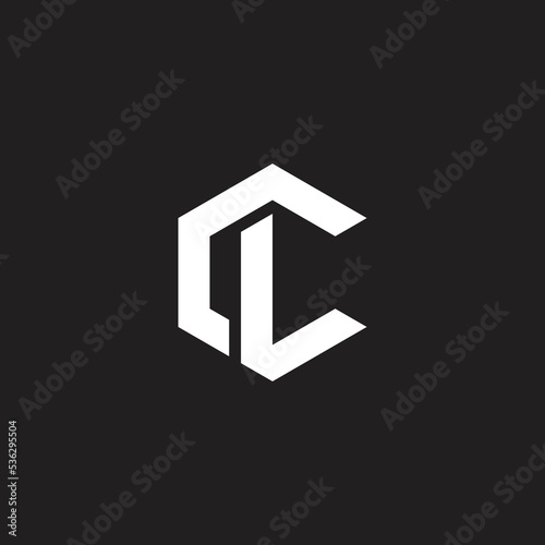 Abstract CL LC Letters Logo Initial Based Monogram Icon Vector.