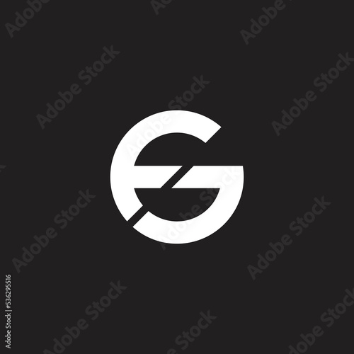 Abstract FG GF Letters Logo Initial Based Monogram Icon Vector