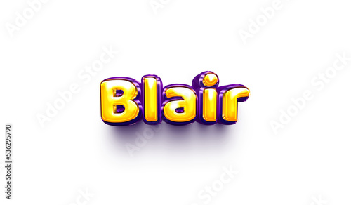 names of girls English helium balloon shiny celebration sticker 3d inflated Blair