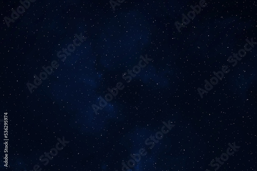 Starry night sky. Galaxy space background. Dark night sky with stars. Glowing stars in space. 