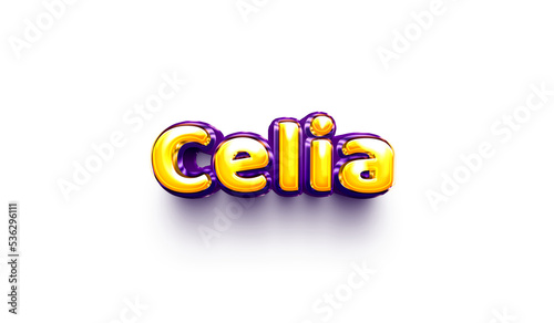 names of girls English helium balloon shiny celebration sticker 3d inflated Celia