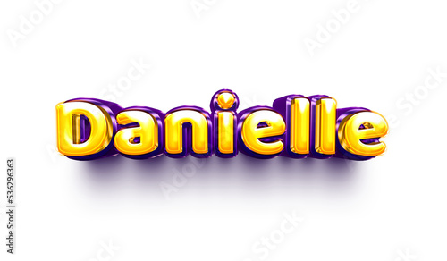 names of girls English helium balloon shiny celebration sticker 3d inflated Danielle photo