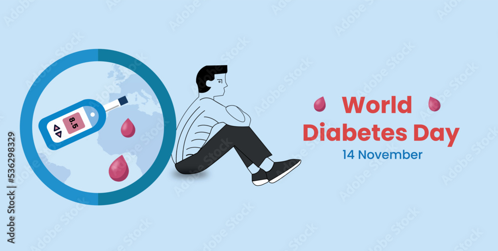 Naklejka premium World diabetes day