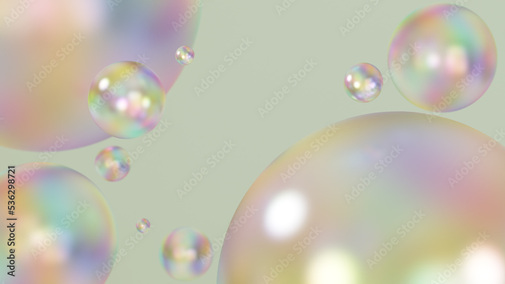 Abstract liquid circles on a background of pastel color with spacing. 3D design of a rainbow-colored spherical. Template for a trendy gradient in a minimal style. 3D rendering Abstract liquid circles on a background of pastel color with spacing. 3D design of a rainbow-colored spherical. Template for a trendy gradient in a minimal style. 3D rendering