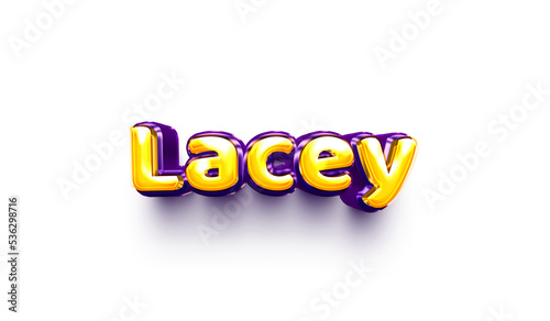 names of girls English helium balloon shiny celebration sticker 3d inflated Lacey