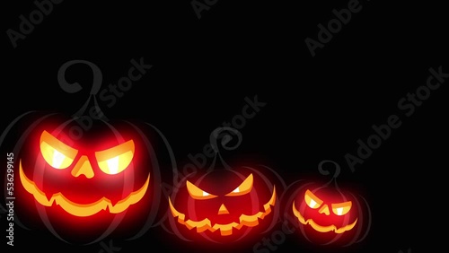 Wallpaper Mural Halloween background animation. Scary Graveyard pumpkins Torontodigital.ca