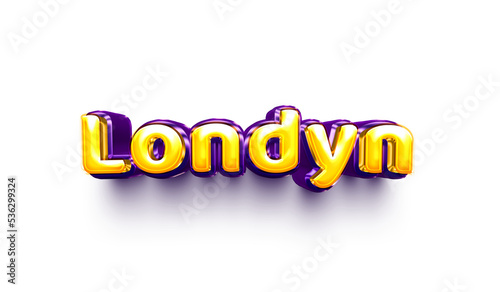 names of girls English helium balloon shiny celebration sticker 3d inflated Londyn