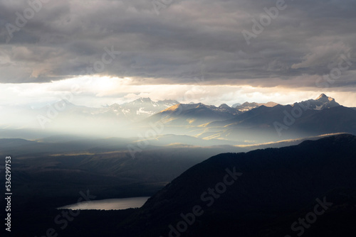 sunset in the mountains