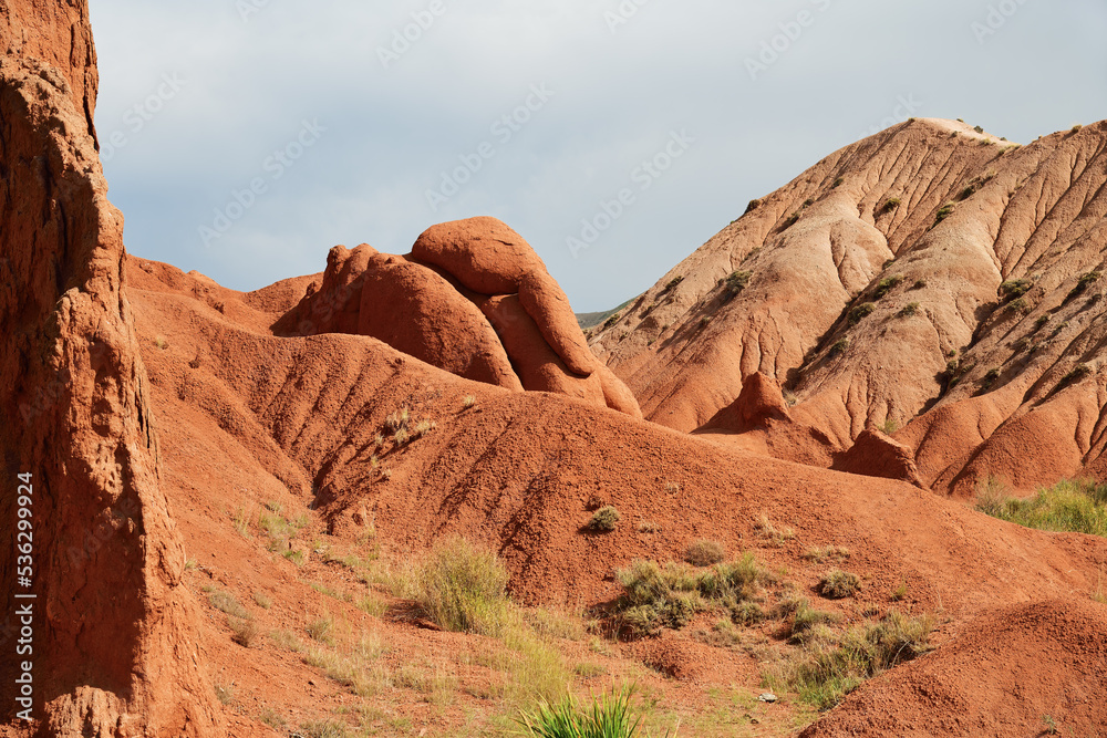 Beautiful mountain landscape in the canyon Fairy Tale, Kyrgyzstan