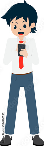 Salary Man Business Isolated Person People Cartoon Character Flat illustration Png #203