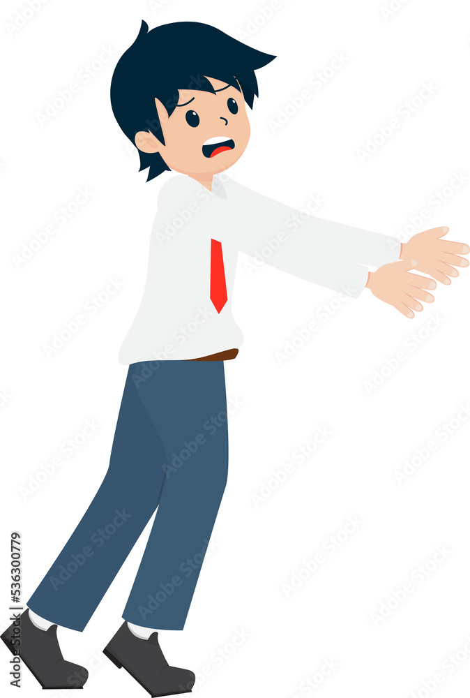 Salary Man Business Isolated Person People Cartoon Character Flat illustration Png #160
