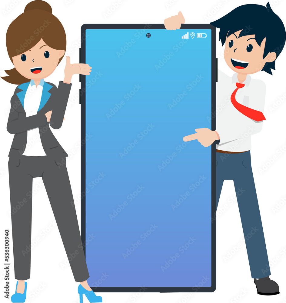 Salary man Pointing to Mobile Phone about Covid Coronavirus Vaccine Registration Salary man Pointing to Mobile Phone about Covid Coronavirus Vaccine Registration