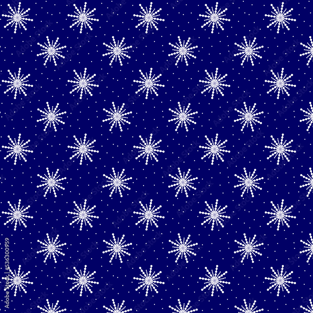 Snowflakes pattern. Christmas pattern. Winter design. Repeated pattern. Snowflakes on deep blue background Snowflakes pattern. Christmas pattern. Winter design. Repeated pattern. Snowflakes on deep blue background