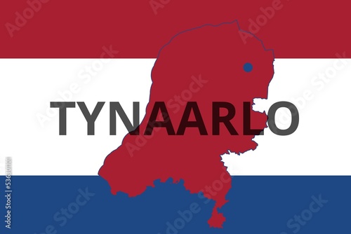 Tynaarlo: Illustration mit dem Namen der niederländischen Stadt Tynaarlo in der Provinz Drenthe photo