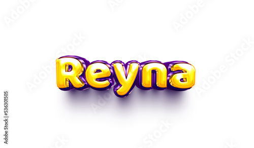 names of girls English helium balloon shiny celebration sticker 3d inflated Reyna photo