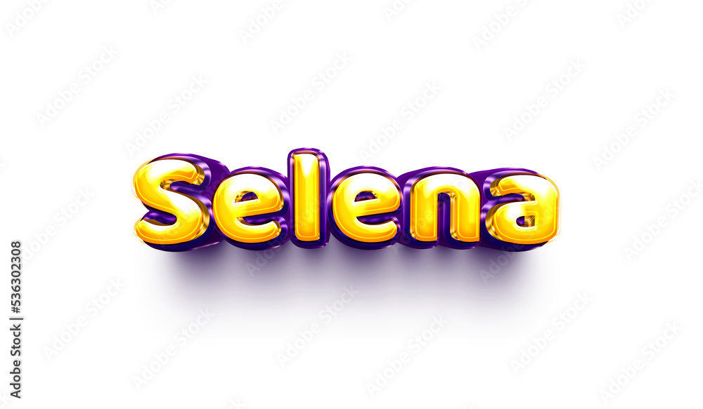 names of girls English helium balloon shiny celebration sticker 3d