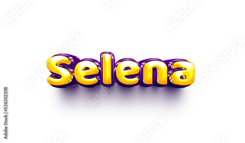names of girls English helium balloon shiny celebration sticker 3d inflated selena